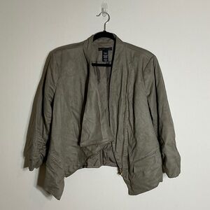 Apostrophe Women's Taupe Leather Jacket